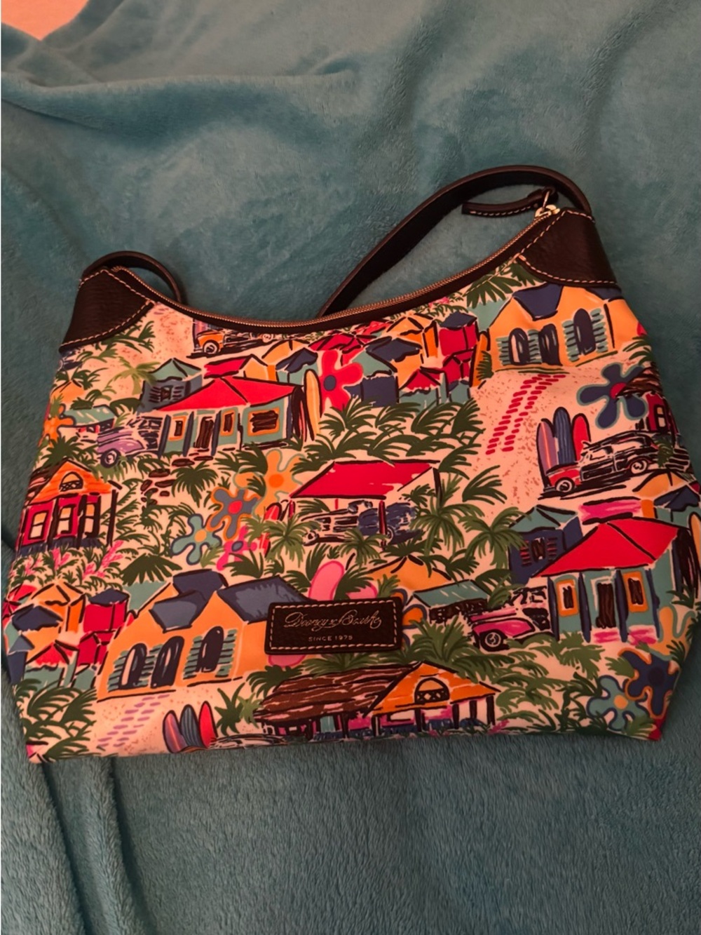 Nylon  Dooney & Bourke Sand Bar Tropical Print Nylon Bag! - Picture 5 of 7